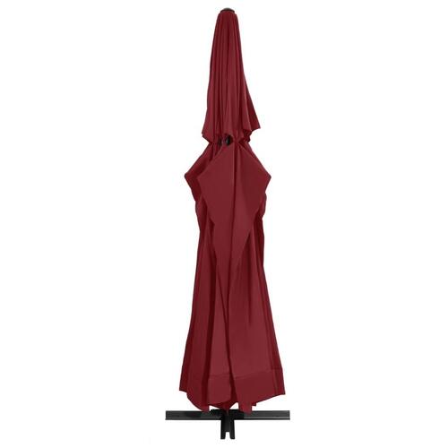 Parasol med aluminiumsstang 600 cm bordeaux