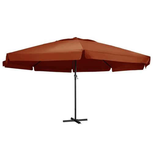 Parasol aluminiumsstang 600 cm terracotta