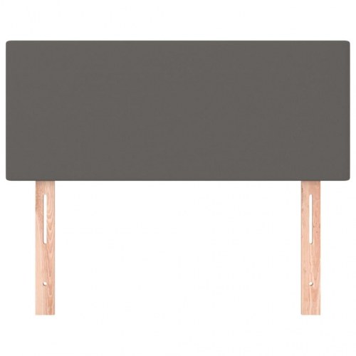Sengegavl 80 x 5 x 78/88 cm i grå kunstlæder