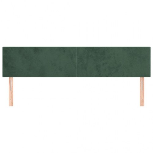 Sengegavl i fløjl 180 x 5 x 78/88 cm - mørkegrøn