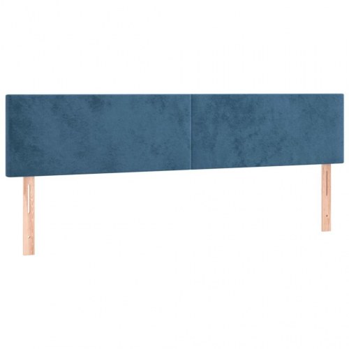 Sengegavl i fløjl 180 x 5 x 78/88 cm - mørkeblå