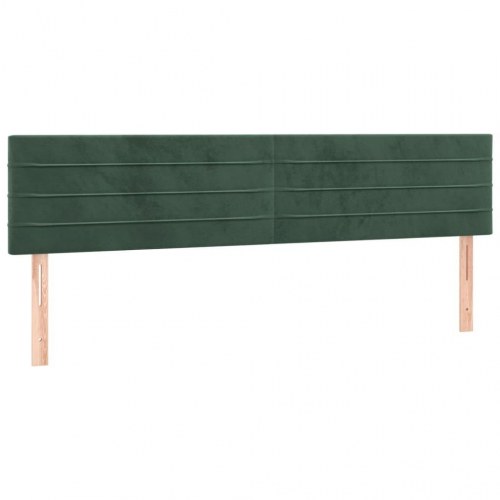 Sengegavl i fløjl 160 x 5 x 78/88 cm - mørkegrøn
