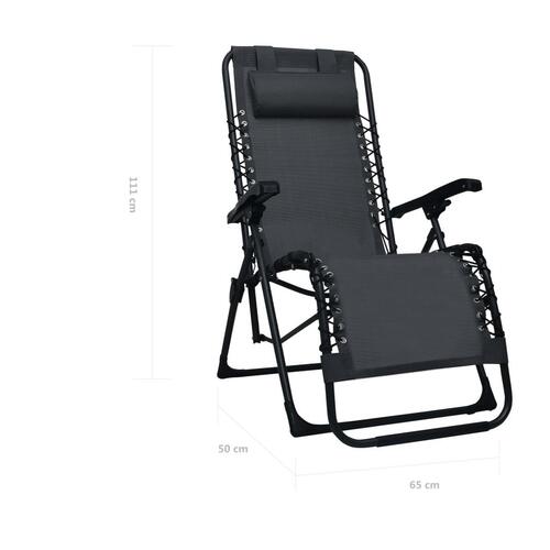 Foldbar dækstol textilene sort