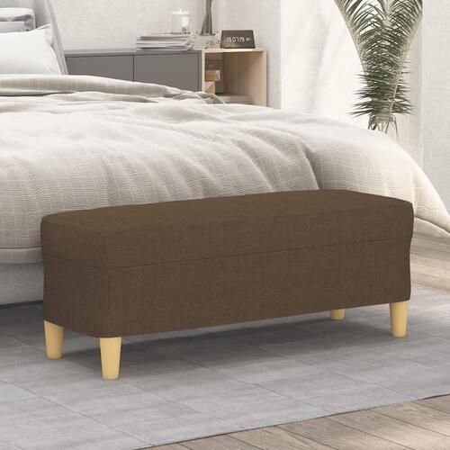 Bænk 100x35x41 cm stof brun