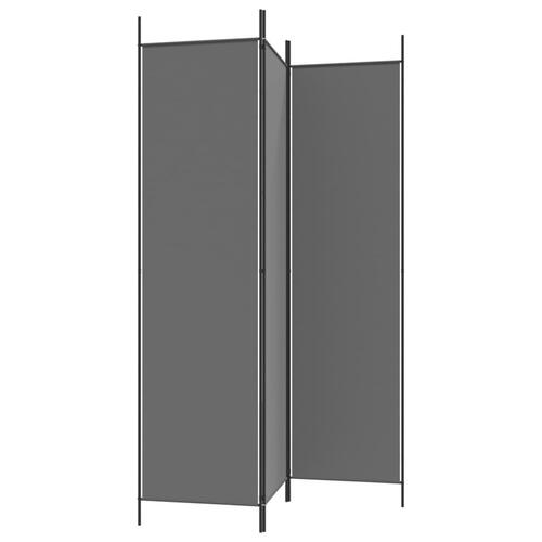 3-panels rumdeler 150x200 cm stof antracitgrå