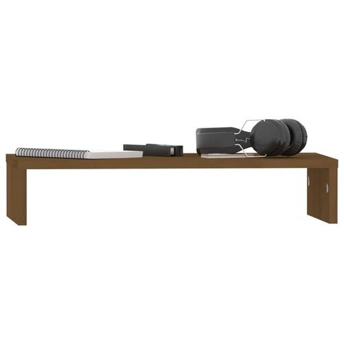 Skærmholder 50x27x10 cm massivt fyrretræ gyldenbrun