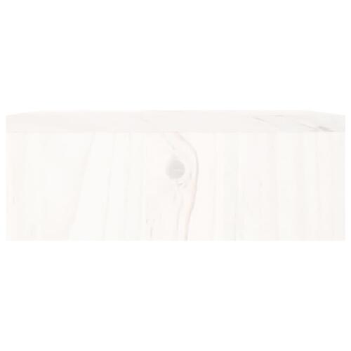 Skærmholder 100x27x10 cm massivt fyrretræ hvid