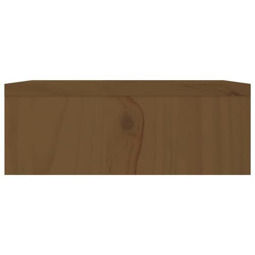 Skærmholder 100x27x10 cm massivt fyrretræ gyldenbrun