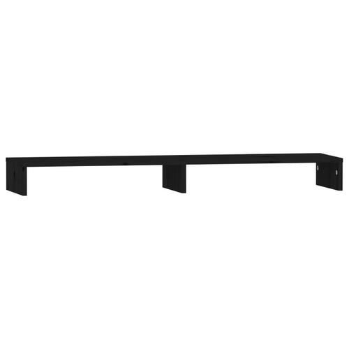 Skærmholder 100x27x10 cm massivt fyrretræ sort