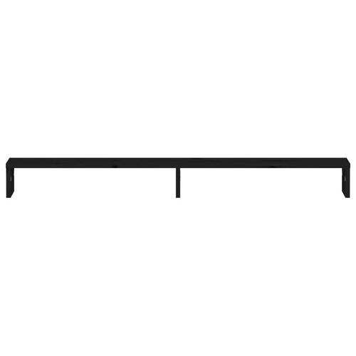 Skærmholder 100x27x10 cm massivt fyrretræ sort