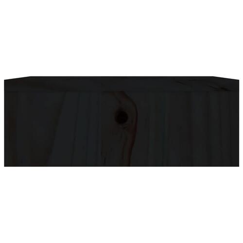 Skærmholder 100x27x10 cm massivt fyrretræ sort