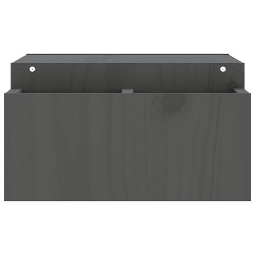 Skærmholder 70x27,5x15 cm massivt fyrretræ grå