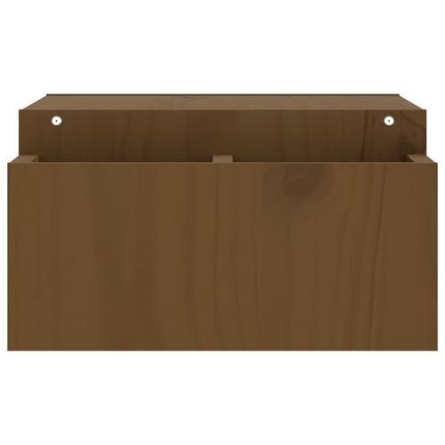 Skærmholder 70x27,5x15 cm massivt fyrretræ gyldenbrun