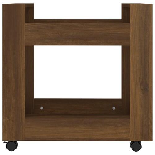 Kontorvogn 60x45x60 cm konstrueret træ brun egetræsfarve