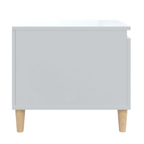Sofabord 100 × 50 × 45 cm - hvid højglans, konstrueret træ