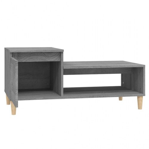 Sofabord 100 × 50 × 45 cm i konstrueret træ - grå sonoma-eg