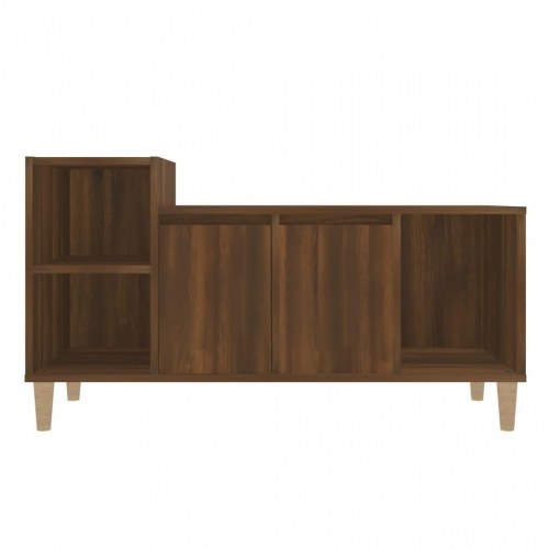 Tv-bord 100x35x55 cm konstrueret træ brun egetræsfarve