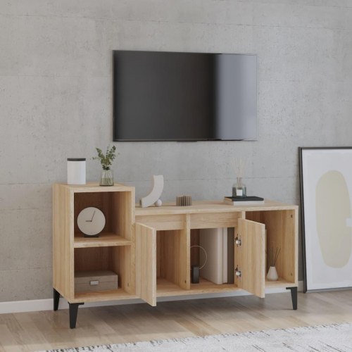 Tv-bord 100x35x55 cm konstrueret træ sonoma-eg
