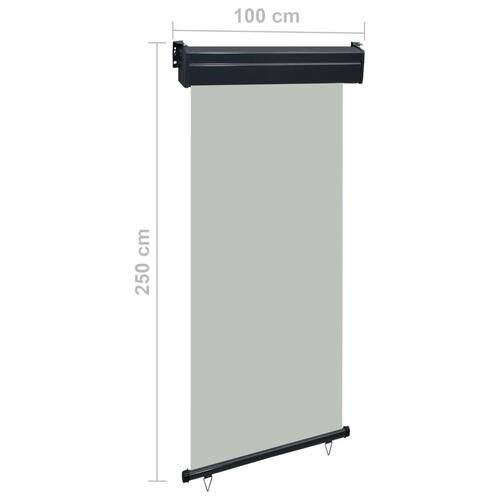 Sidemarkise til altan 105x250 cm grå