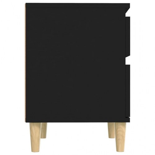 Sengeborde 2 stk. 40x35x50 cm sort