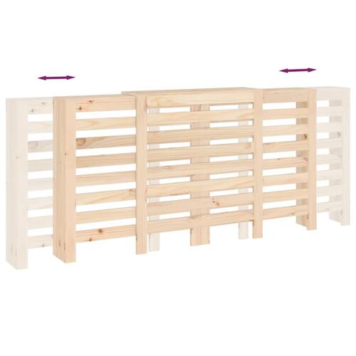 Radiatorskjuler 210x21x85 cm massivt fyrretræ