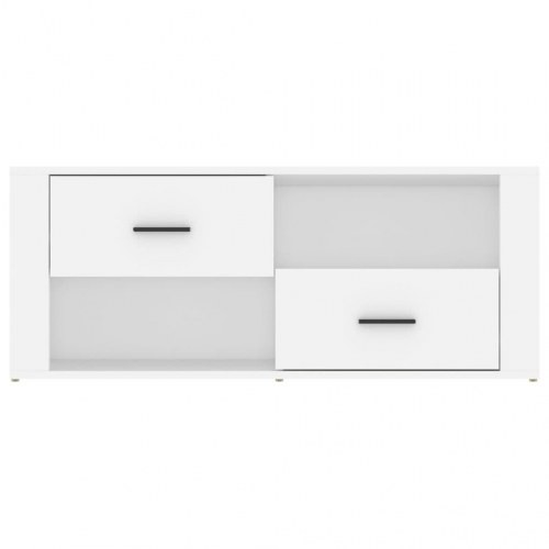 Tv-bord i konstrueret træ - hvid, 100 × 35 × 40 cm