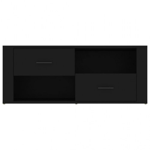 Tv-bord 100x35x40 cm konstrueret træ sort