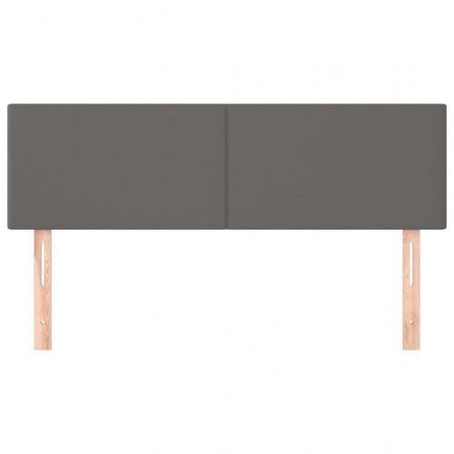 Sengegavl 144 x 5 x 78/88 cm kunstlæder grå