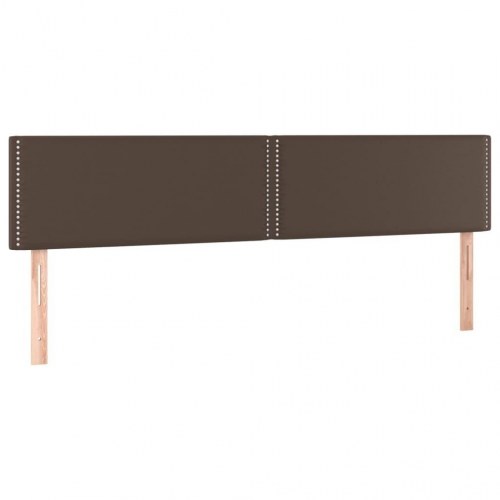 Sengegavle 2 stk. 90x5x78/88 cm kunstlæder brun