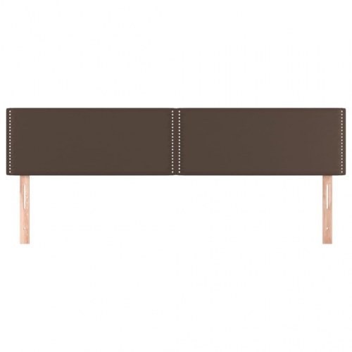 Sengegavle 2 stk. 90x5x78/88 cm kunstlæder brun