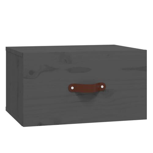 Væghængte sengeborde 2 stk. 40x29,5x22 cm grå