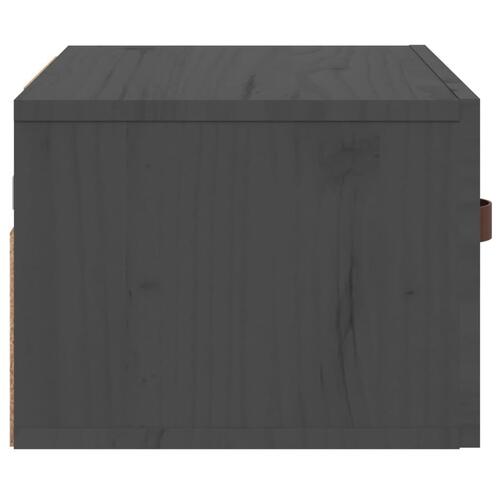 Væghængte sengeborde 2 stk. 40x29,5x22 cm grå