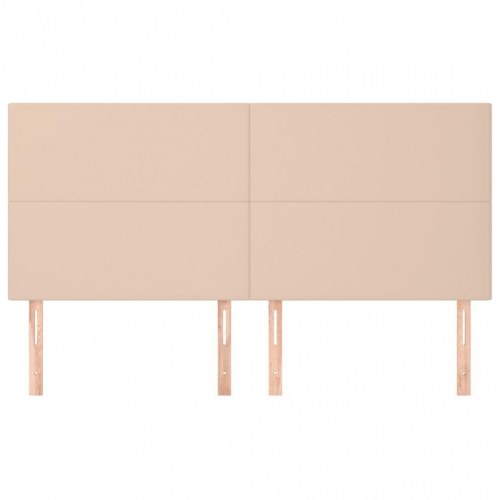 Sengegavl cappuccino 200 x 5 x 118/128 cm kunstlæder