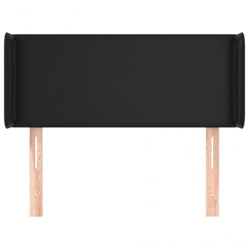 Sengegavl med kanter 103 x 16 x 78/88 cm - sort