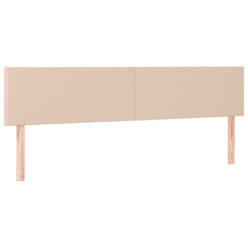 Sengegavl i kunstlæder 200 x 5 x 78/88 cm - cappuccinofarvet