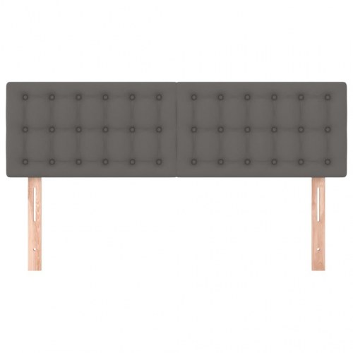 Sengegavl i kunstlæder 144 x 5 x 78/88 cm - grå