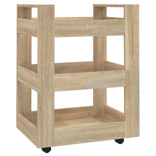Køkkenvogn 60x45x80 cm konstrueret træ Sonoma-eg