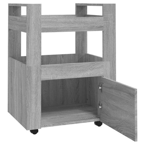 Køkkenvogn 60x45x80 cm konstrueret træ grå sonoma-eg