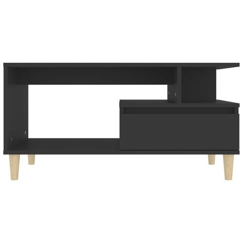 Sofabord 90x49x45 cm konstrueret træ sort