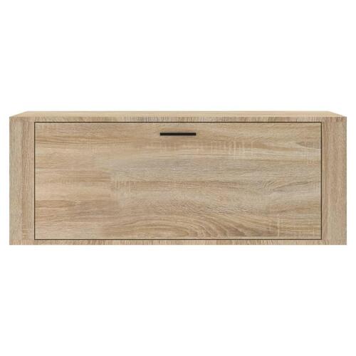 Væghængt skoskab 100x35x38 cm konstrueret træ Sonoma-eg