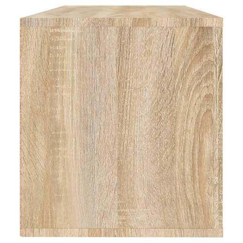 Væghængt skoskab 100x35x38 cm konstrueret træ Sonoma-eg