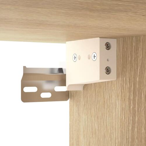 Væghængt skoskab 100x35x38 cm konstrueret træ Sonoma-eg