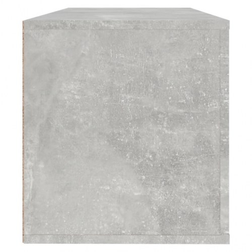 Væghængt skoskab 100x35x38 cm konstrueret træ betongrå