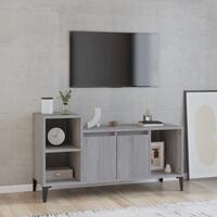 Tv-bord 100x35x55 cm konstrueret træ grå sonoma-eg