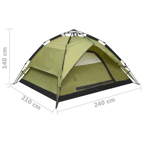 Pop up-telt 2-3 personer 240x210x140 cm grøn