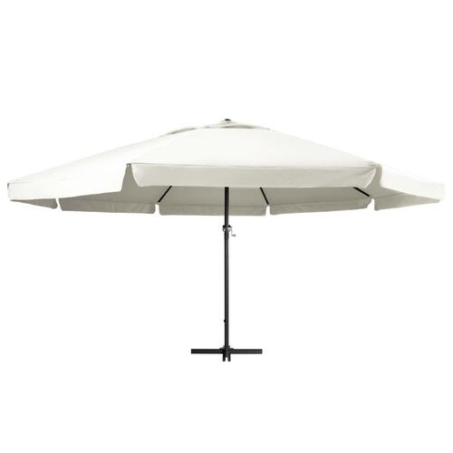 Udendørs parasol med aluminiumsstang 600 cm sandfarvet
