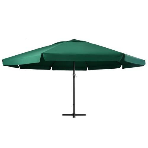 Udendørs parasol med aluminiumsstang 600 cm grøn