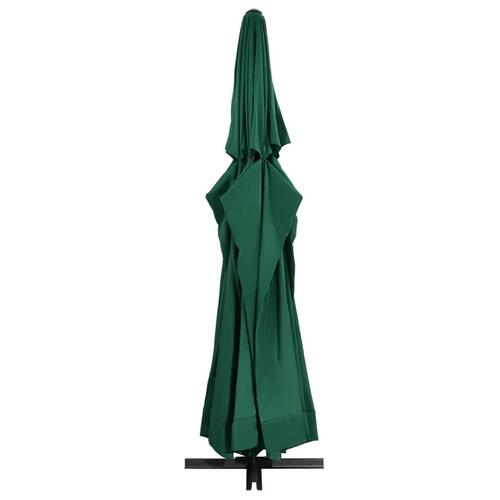 Haveparasol med aluminiumstang 600 cm grøn