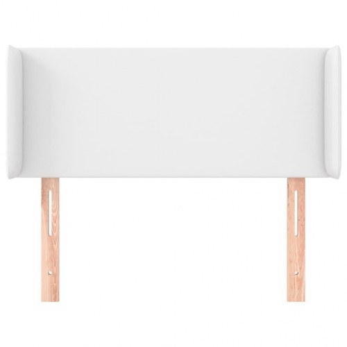 Sengegavl med kanter 83 x 16 x 78/88 cm - hvid