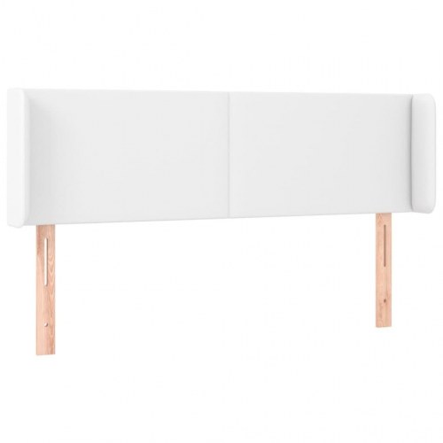 Sengegavl med kanter 147 x 16 x 78/88 cm - hvid